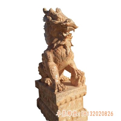 古代麒麟神獸石雕